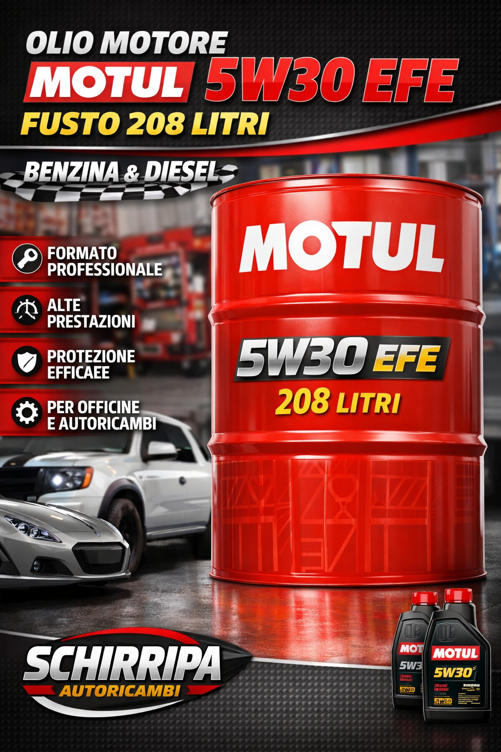 Olio Motore MOTUL 5W30 EFE Fusto 208 Litri "SOLO CLIENTI IN CALABRIA"