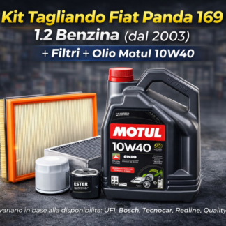 Kit Tagliando Fiat Panda 169 1.2 Benzina (dal 2003) – Filtri + Olio Motul 10W40
